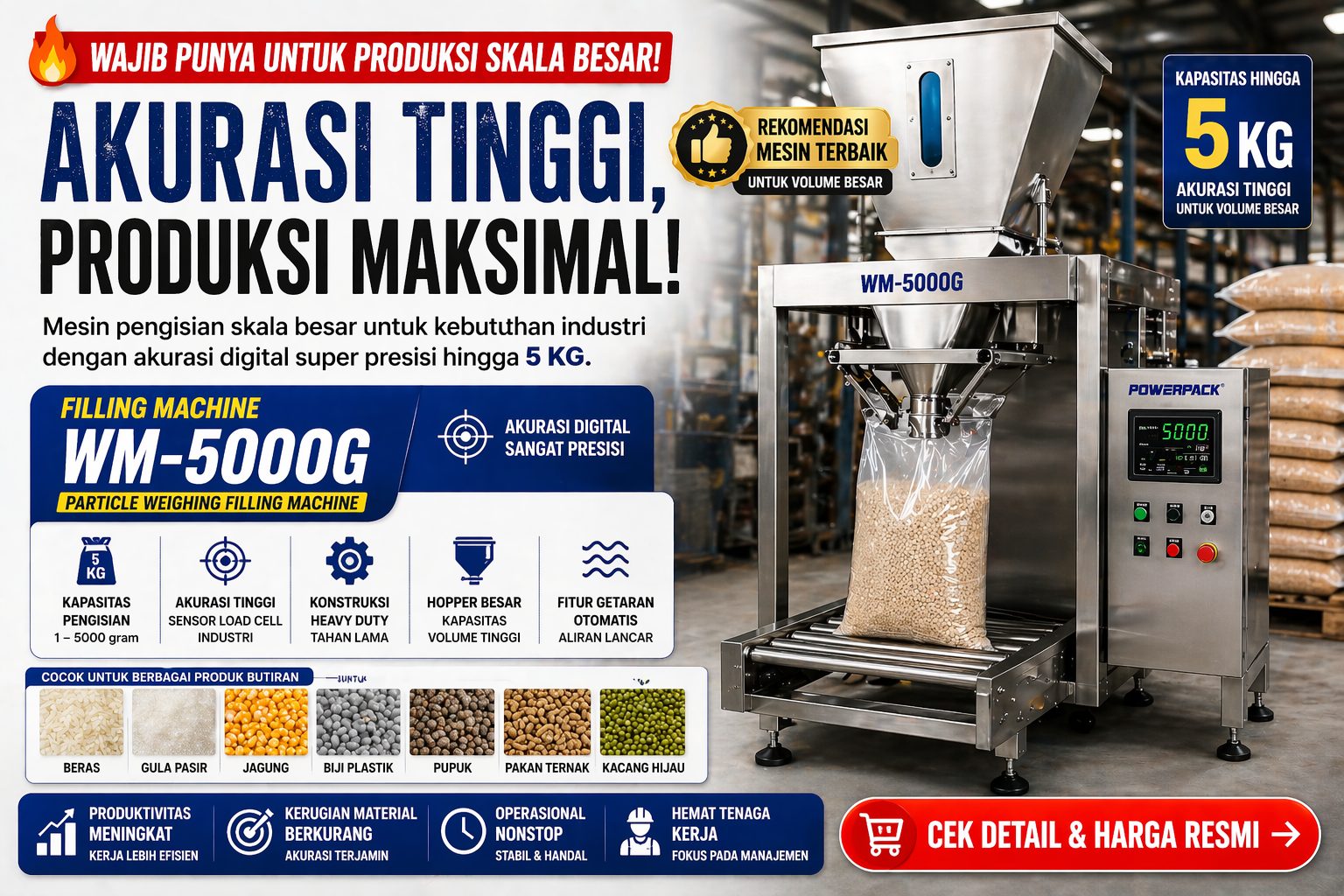 Mengenal Filling Machine Skala Besar untuk Industri Pengolah Butiran